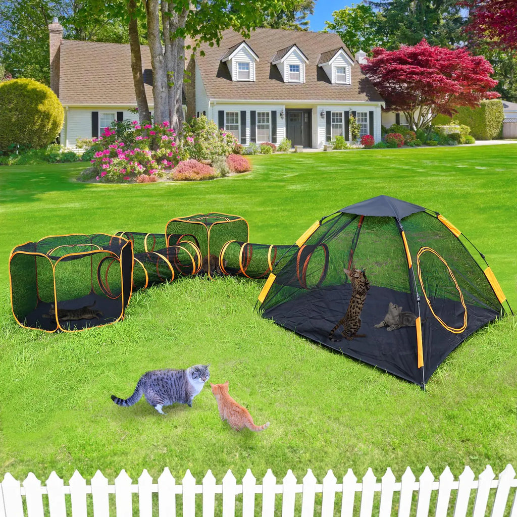 Lucky Monet Portable 6-in-1 Cat Outdoor Playhouse