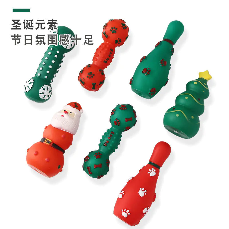 Christmas Dog Toys - Durable Chew and Squeak Toys