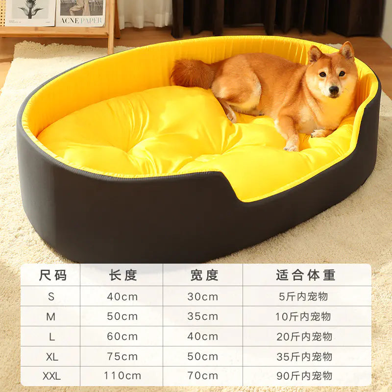 All-Season Comfy Pet Bed with Easy-Clean Cover