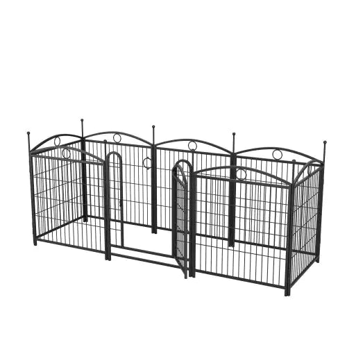 Metal Dog Play Yard with Door - 32 Inch 8 Panels