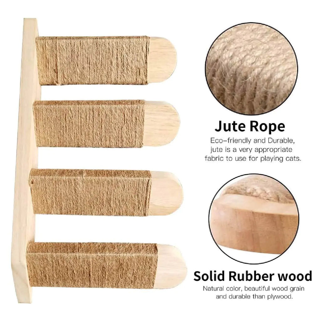 Eco-Friendly Wood Cat Adventure Ladder