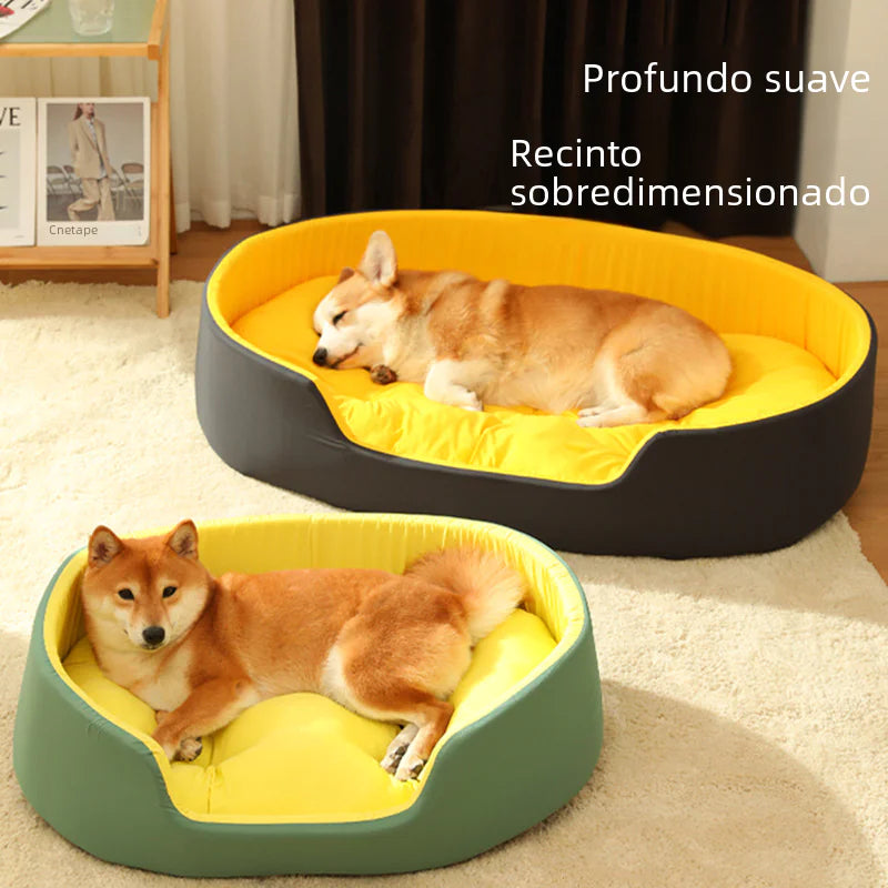 All-Season Comfy Pet Bed with Easy-Clean Cover