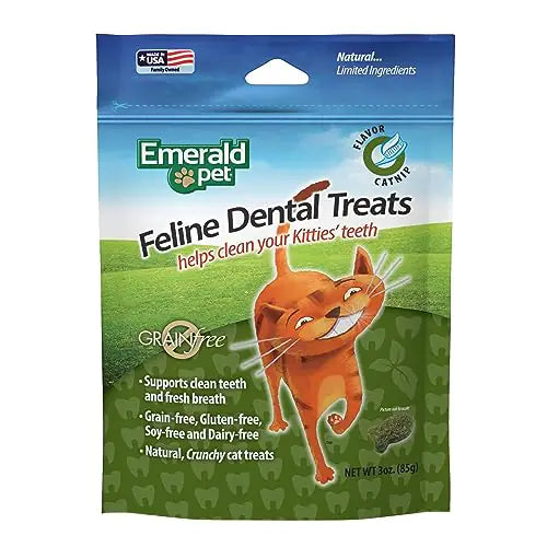 Fresh Breath Cat Treats - Clean Teeth Catnip Chews 3 oz
