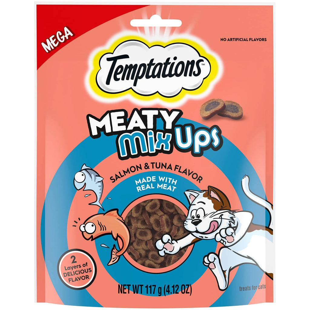 Temptations Savory Mix Salmon-Tuna Cat Treats 4.12 oz Pouch