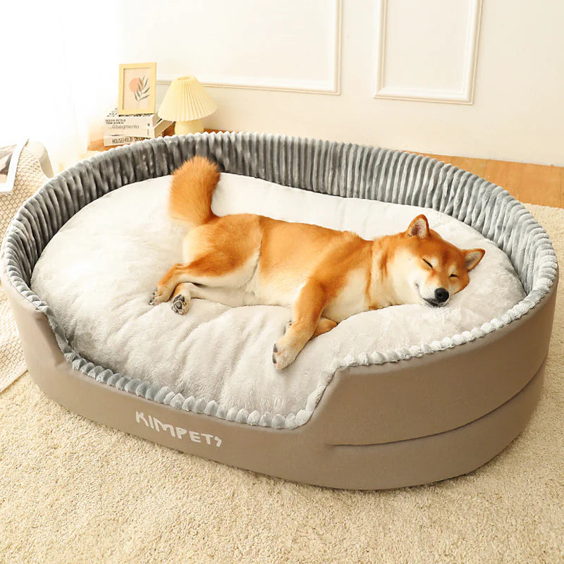 All-Season Comfy Pet Bed with Easy-Clean Cover
