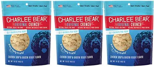 Charlee Bear Chicken Broth & Veggies Dog Treats Trio