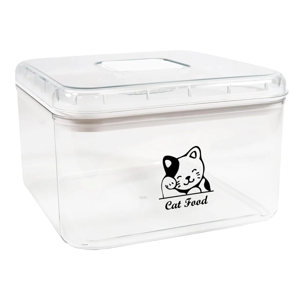 Brabtod Clear Cat Food Keeper with Scoop