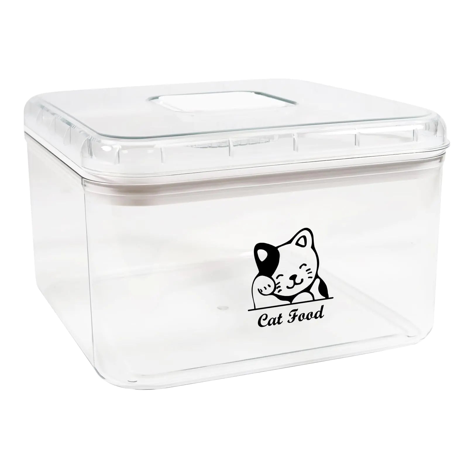 Brabtod Clear Cat Food Keeper with Scoop