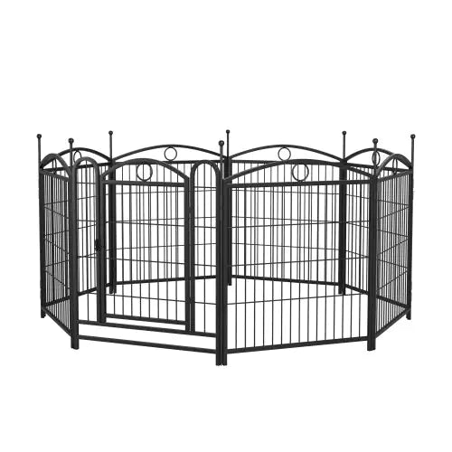 Metal Dog Play Yard with Door - 32 Inch 8 Panels