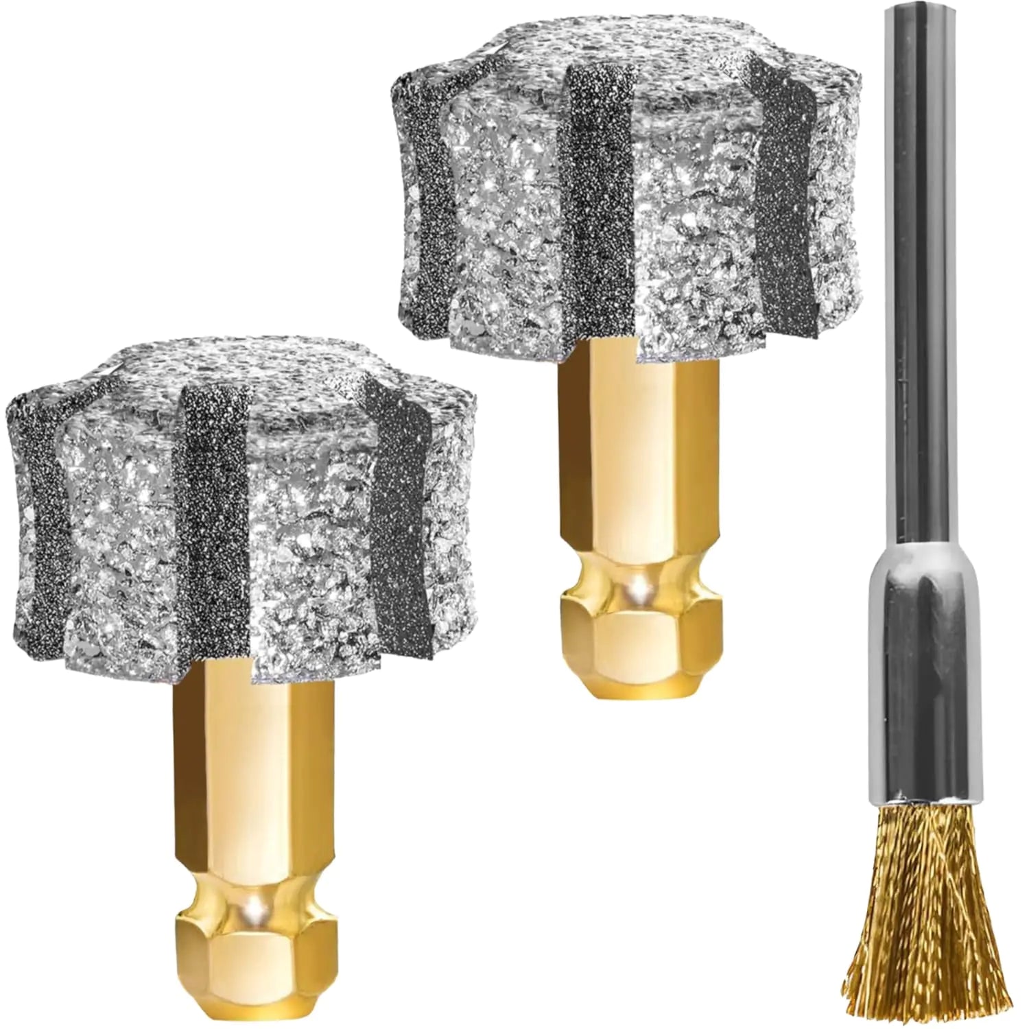 LENONG 7-Groove Diamond Canine Nail Care Heads – Fast Cooling, 2-Pack 60# for Most Grinders