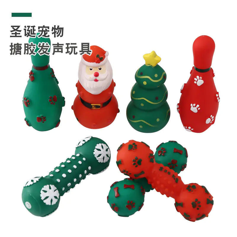 Christmas Dog Toys - Durable Chew and Squeak Toys