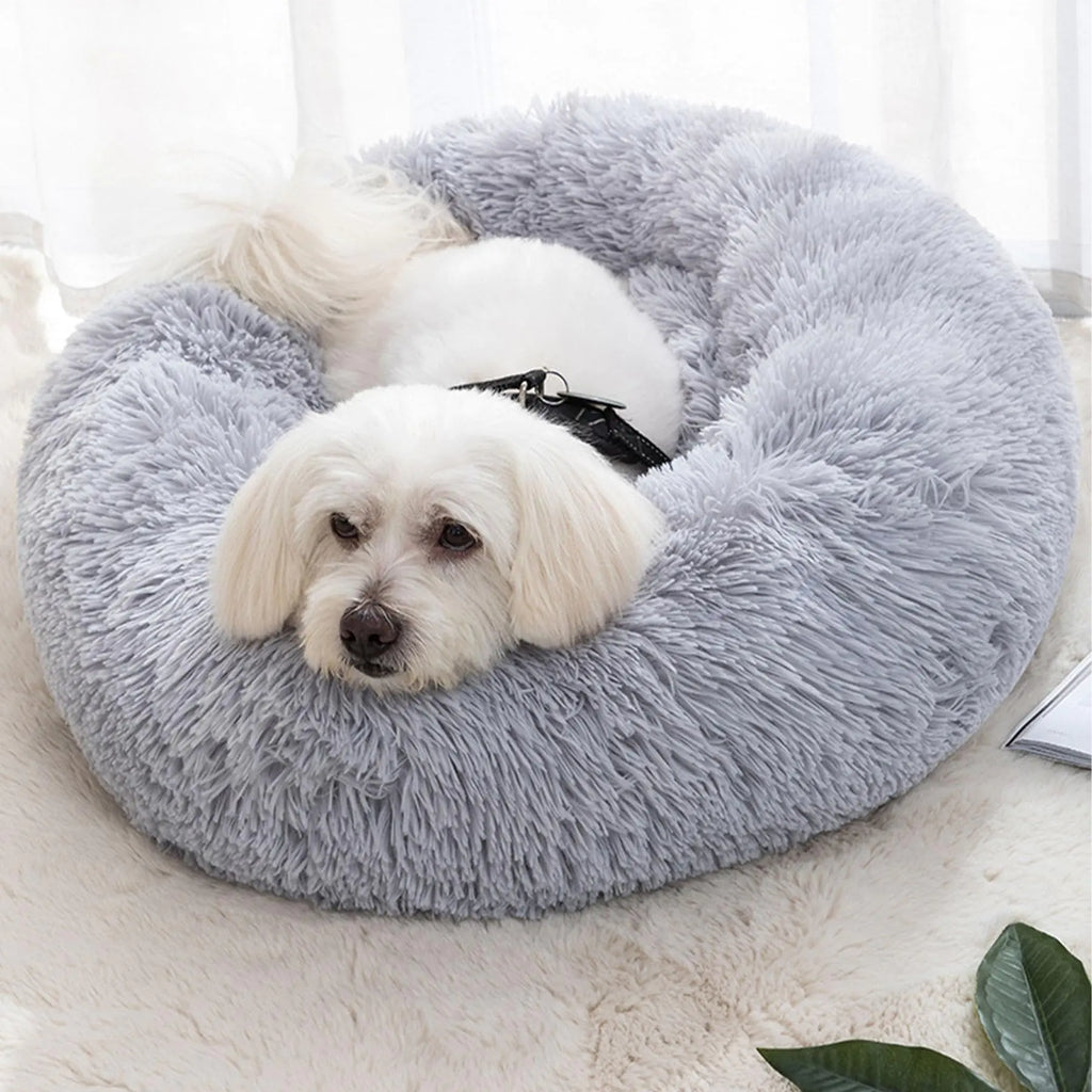 SoftNest Luxury Pet Beds for Cats and Dogs - Grey