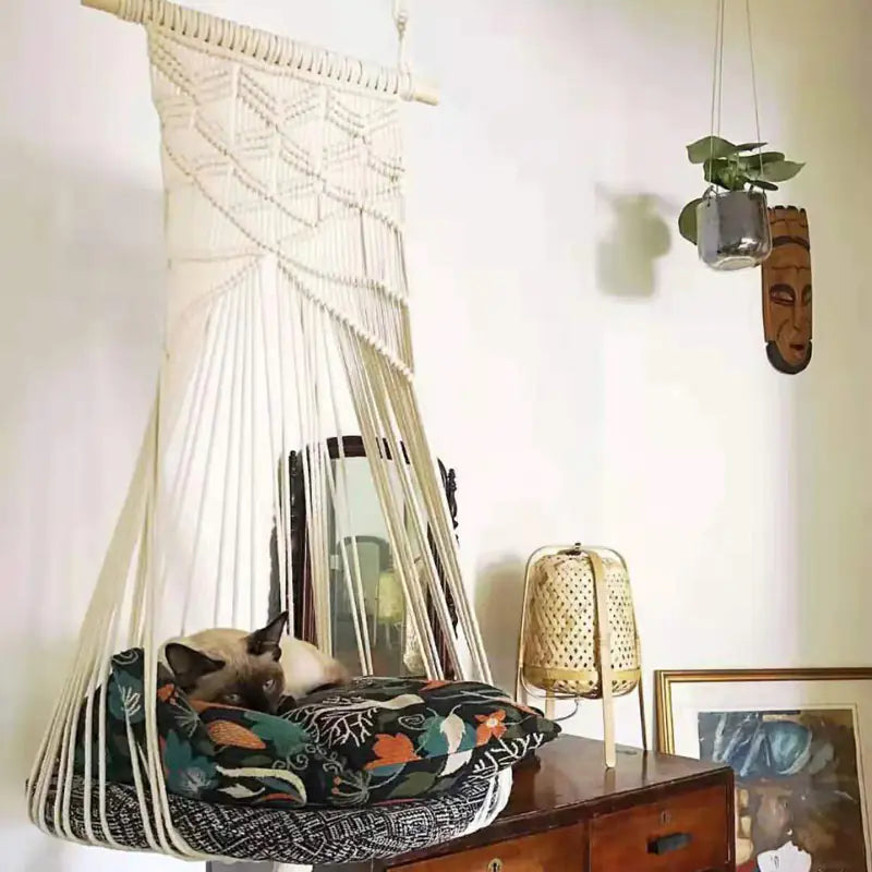 Artisanal Lace Cat Hammock