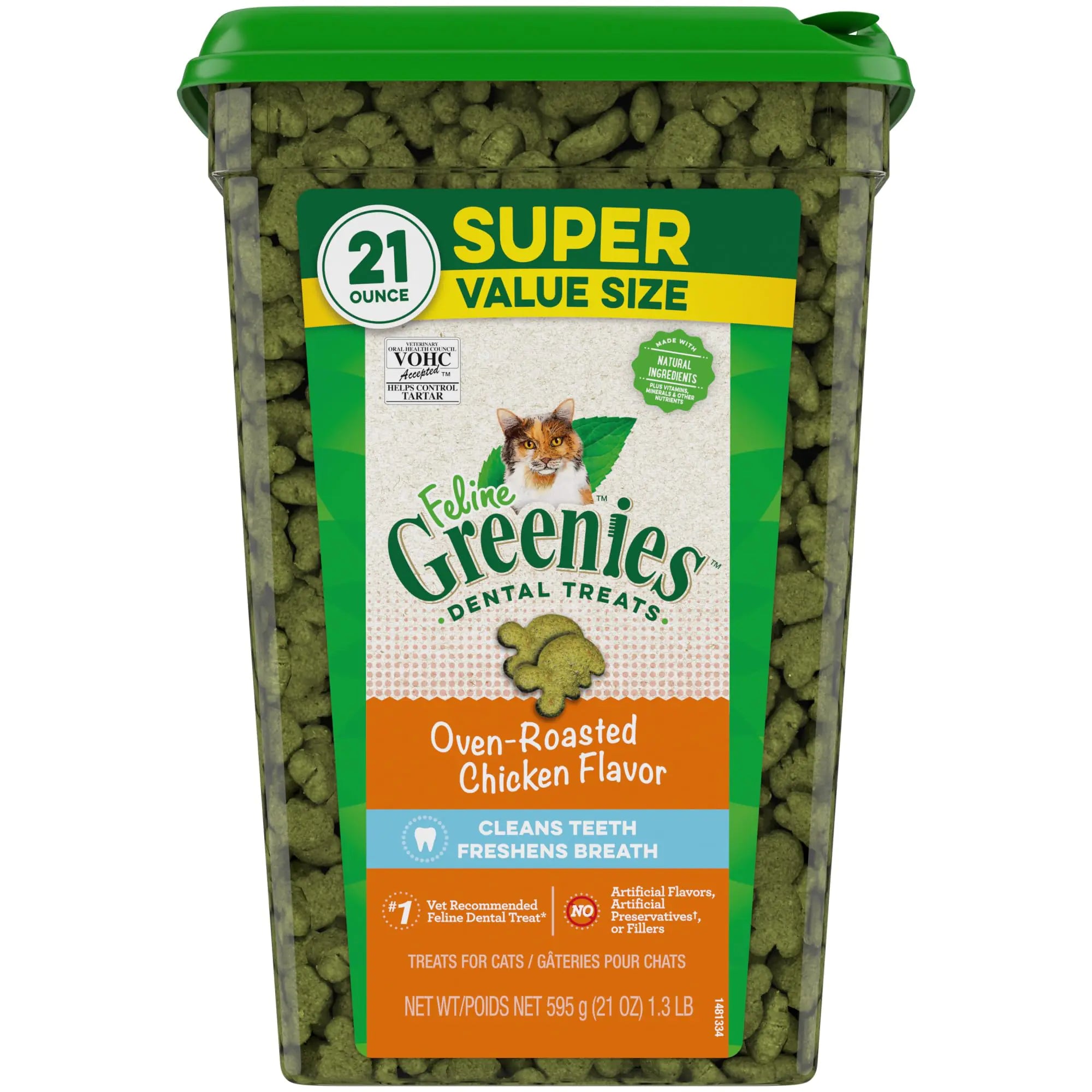 GREENIES Feline Dental Chews - Roasted Chicken 21oz