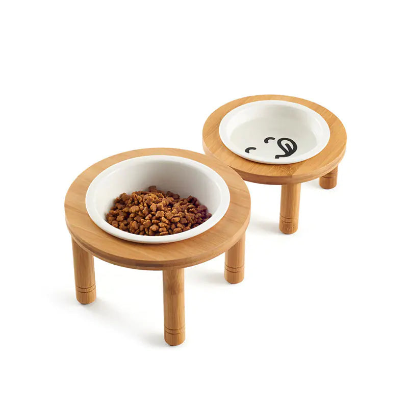Eco-Friendly Bamboo Cat Feeding Bowl