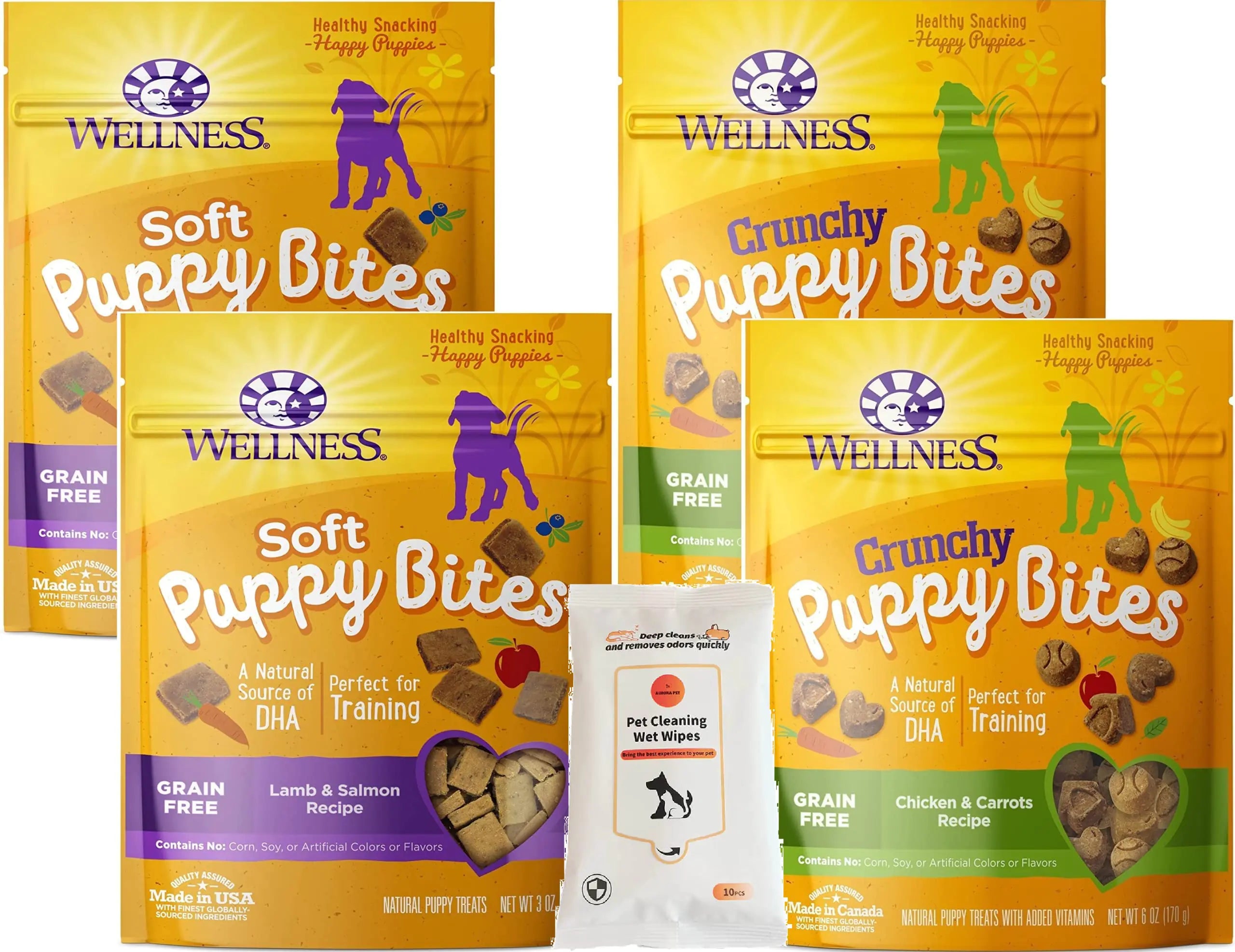 Aurora Puppy Wellness Treats and Wipes Variety Pack