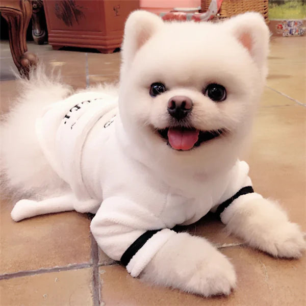 Cozy Canine Hooded Bathrobe - White