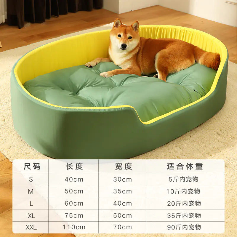 All-Season Comfy Pet Bed with Easy-Clean Cover