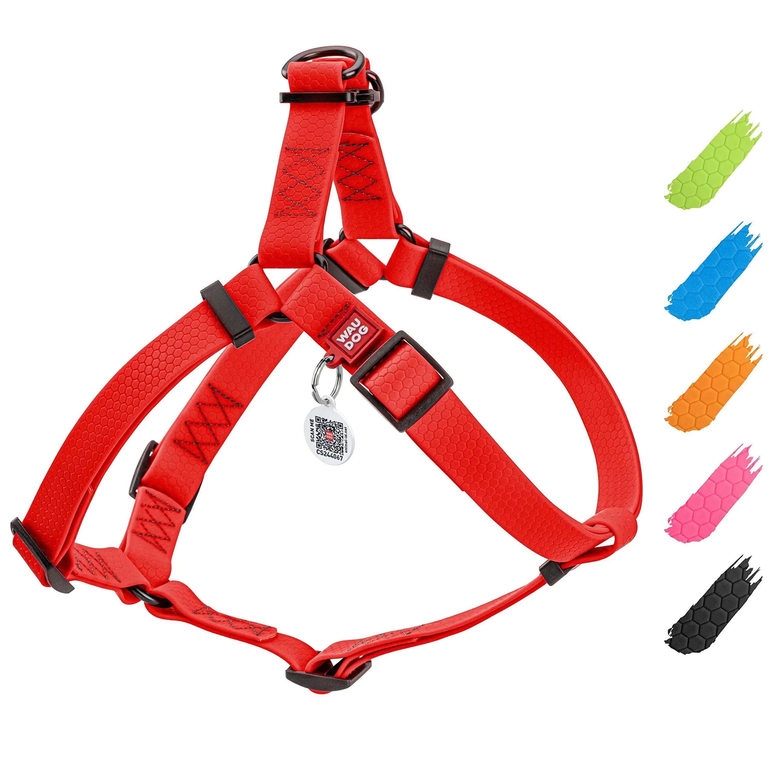 Adjustable Red Waterproof Harness for Small Dogs
