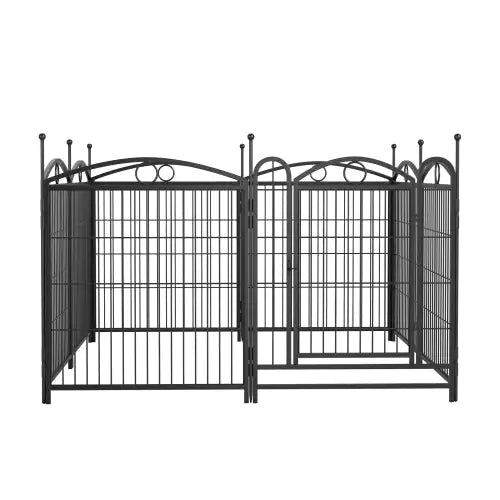 Metal Dog Play Yard with Door - 32 Inch 8 Panels
