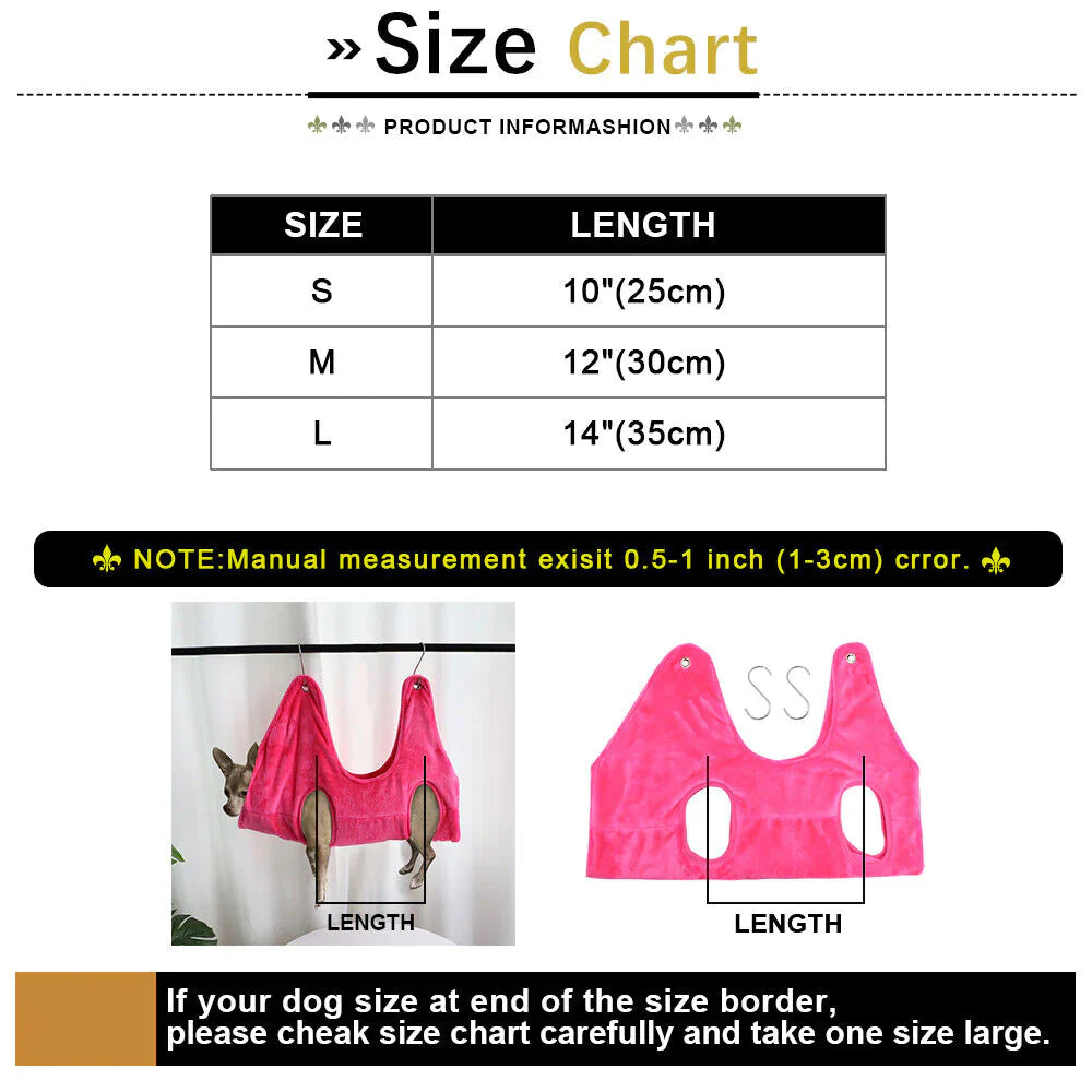 Comfort Grooming Pet Hammock Harness