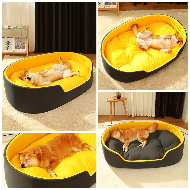 All-Season Comfy Pet Bed with Easy-Clean Cover