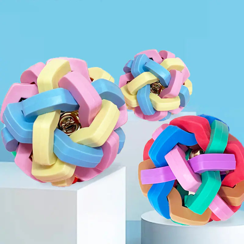 ChewProof Colorful Bell Ball Toy